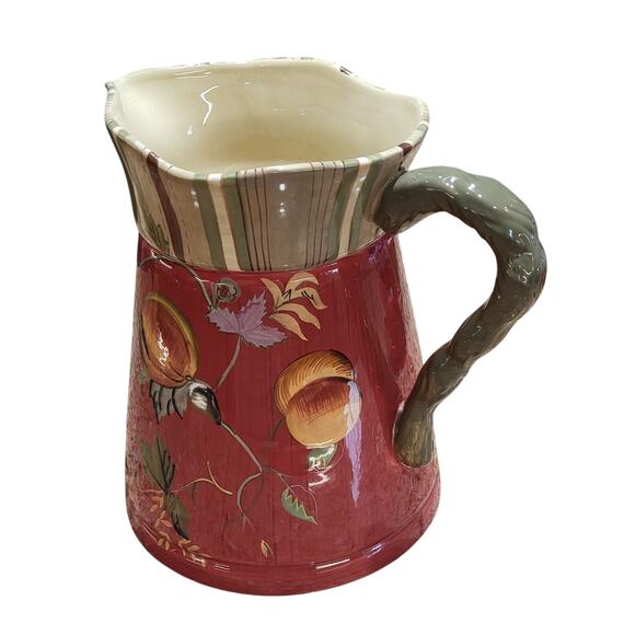 Tracy Porter Octavia Hill Garden Hand Painted Floral Pitcher 9” - Picture 7 of 16